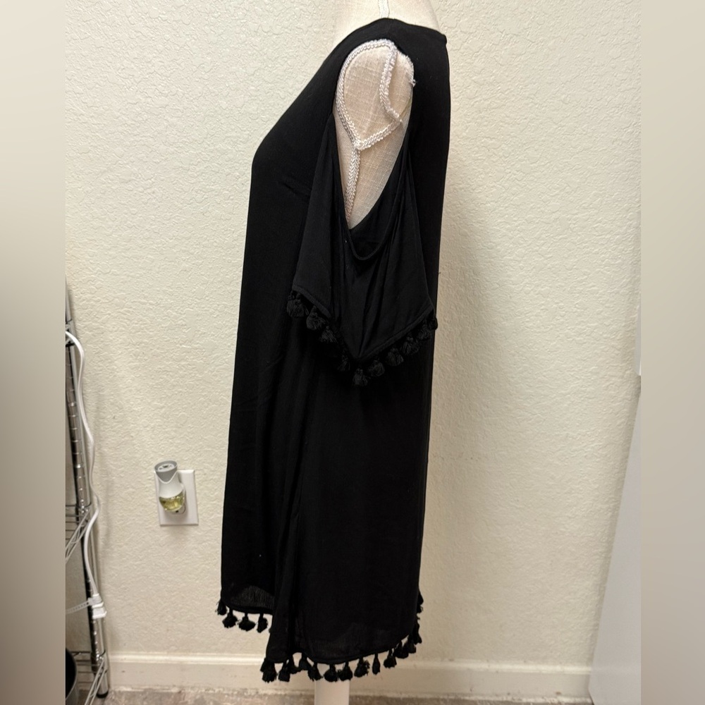 JODIFL Black Dress with Tassel Details Size Small - Picture 5 of 14